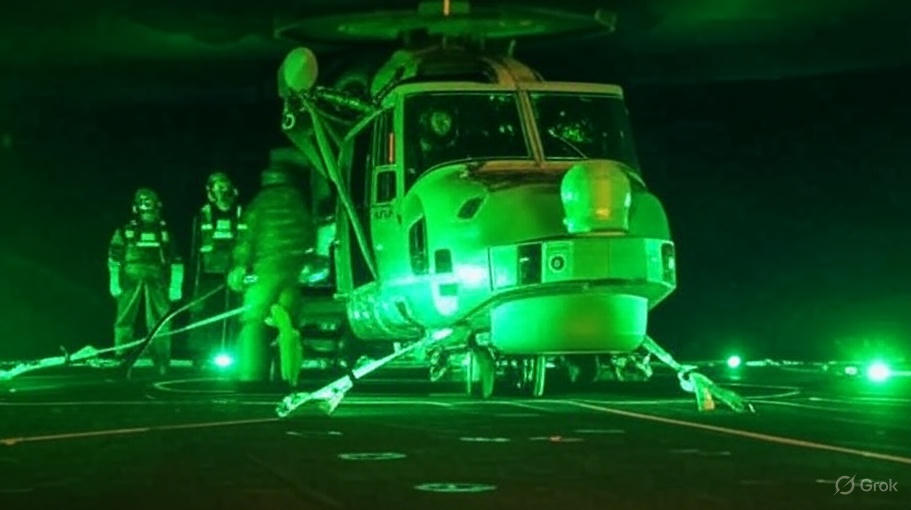 HMS Trent Bolsters Night Operations with Advanced Helicopter Landing System Trials