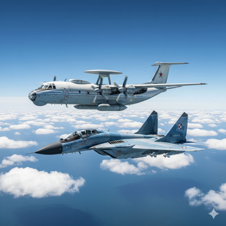  Polish MiGs Intercept Russian Il-20M Over Baltic