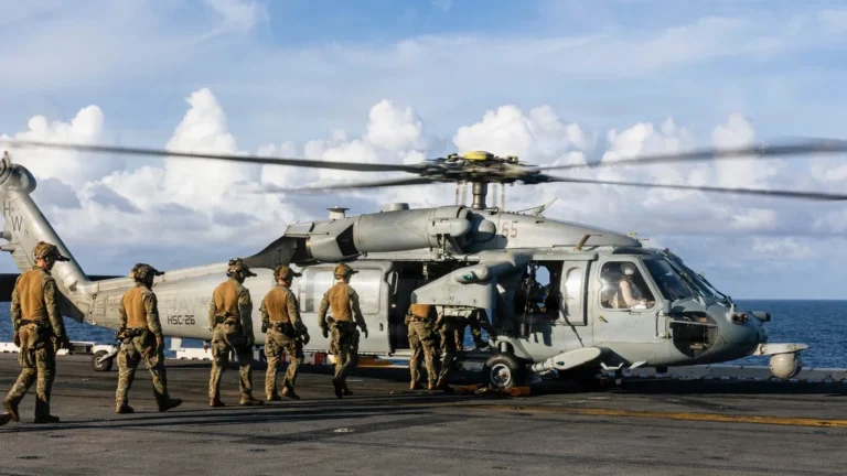 U.S. Marines Fast-Rope onto USS Iwo Jima as Southern Spear Heats Up Caribbean