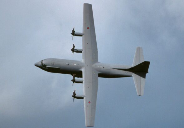 C-130J Super Hercules military transport aircraft being tested with autonomous flight technology