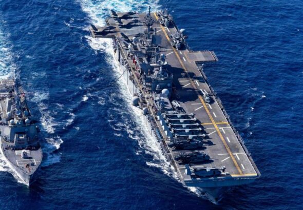 US Marines amphibious warships deployment Middle East