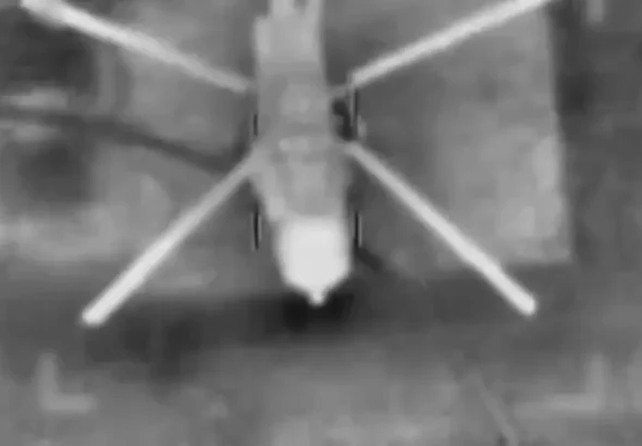 Israeli missile strike hitting suspected Iranian helicopter during viral airstrike video