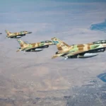 Israeli F-16 Barak carrying two GBU-31 JDAM 2000-pound precision bombs during strike mission preparation